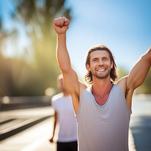 Triumphant Couple in Natural Light, Professional Photography