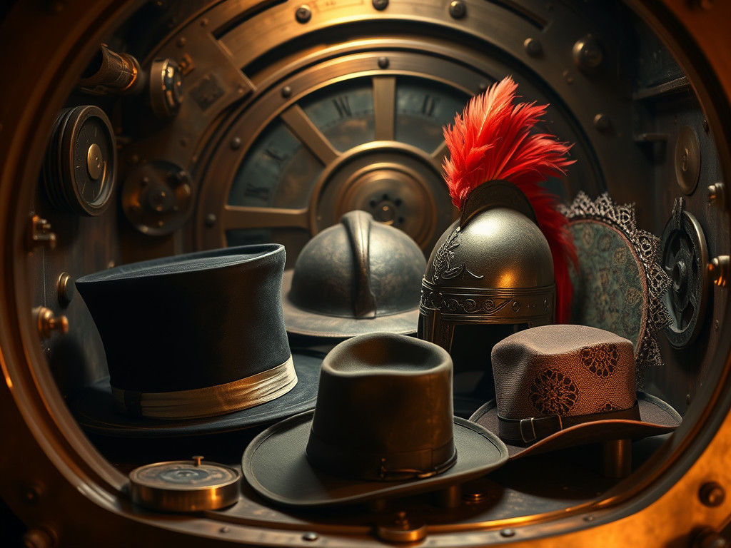 Time Machine Display of Historical Hats