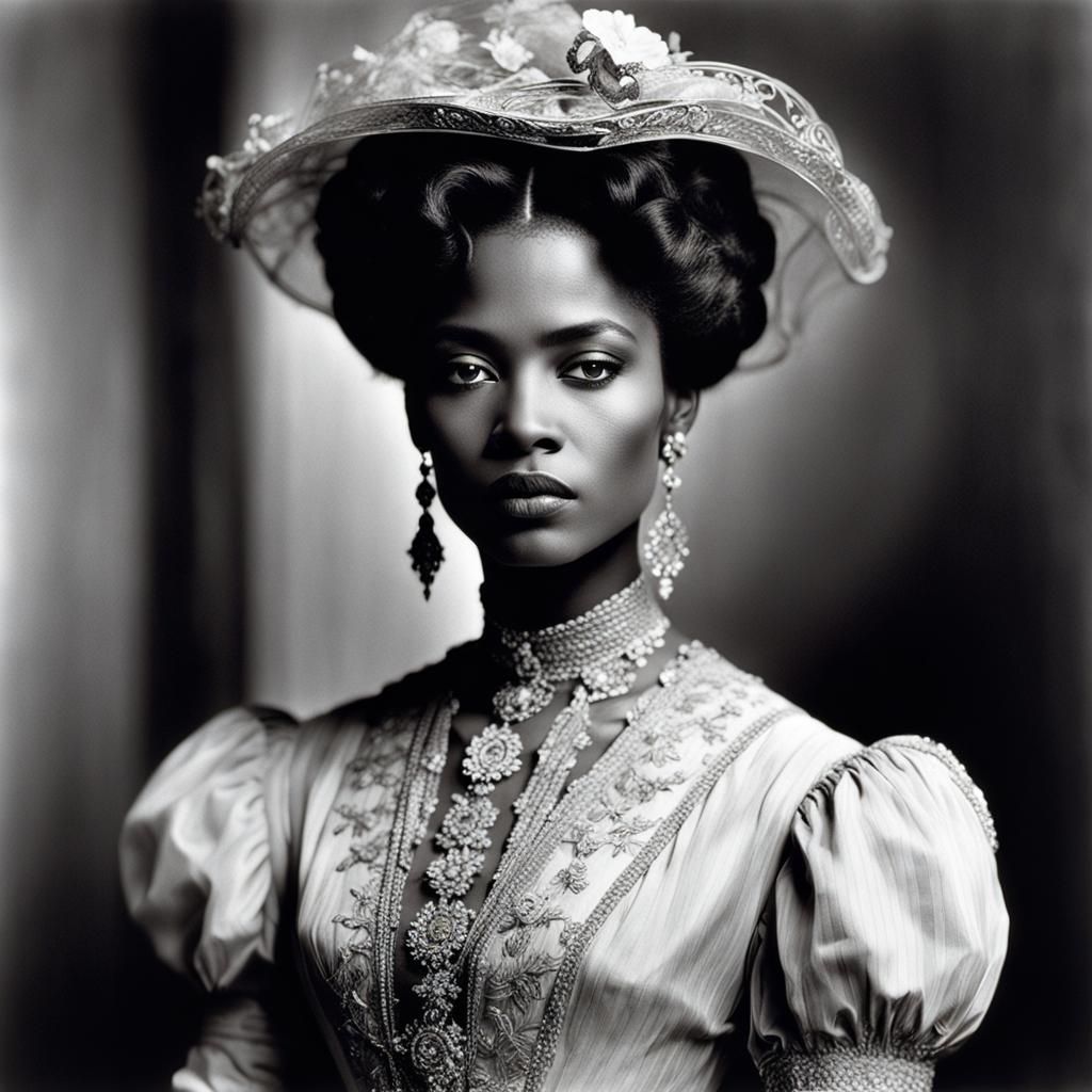 Victorian Woman Portrait in Classic Style