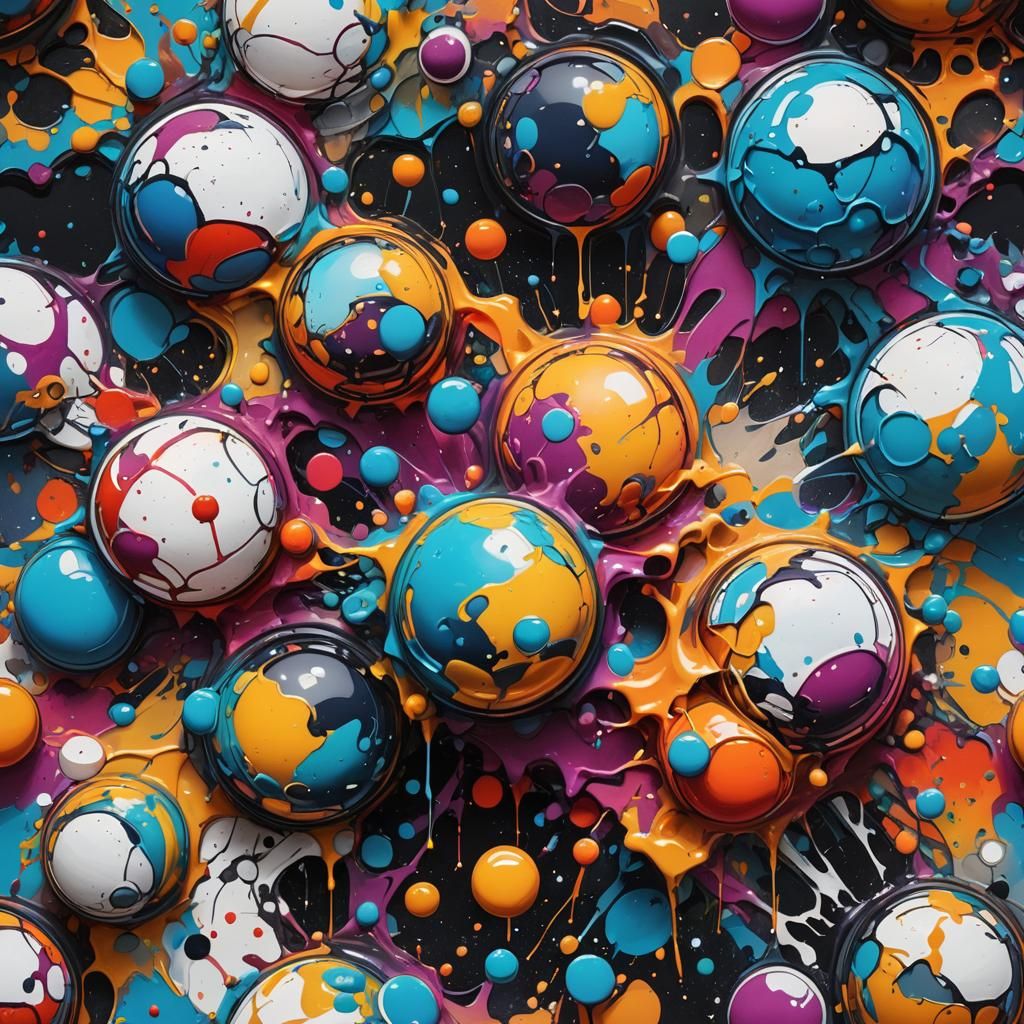 Crystal Ball Forest Graffiti Art