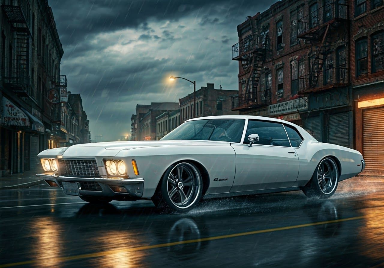 1972 Buick Riviera in Hyper-Realistic Style