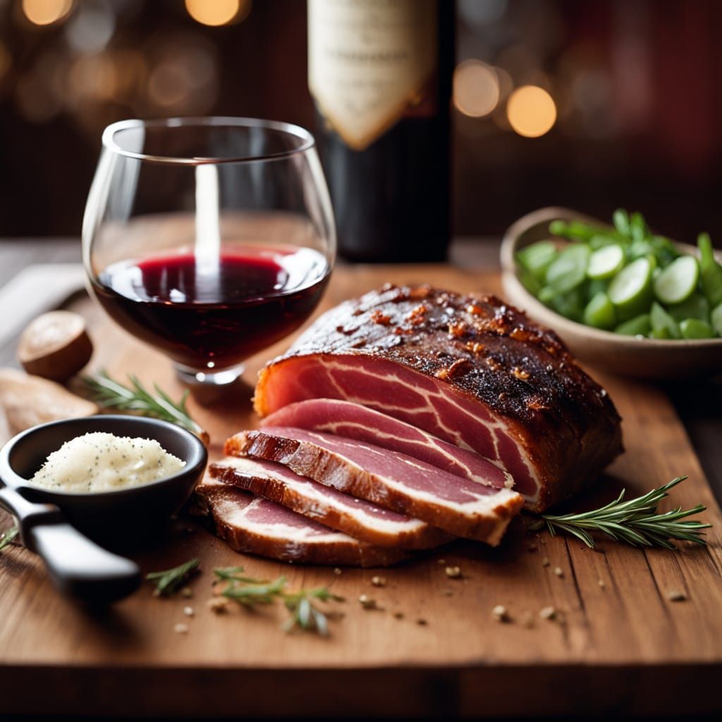 Tapas Still Life with Ibérico Ham and Rosemary