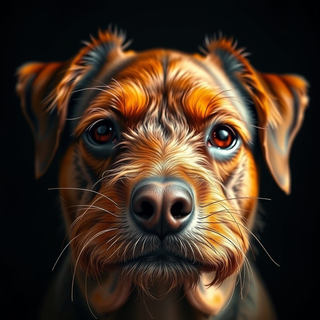 Majestic Sausage Dog in Hyper-Realistic Digital Painting