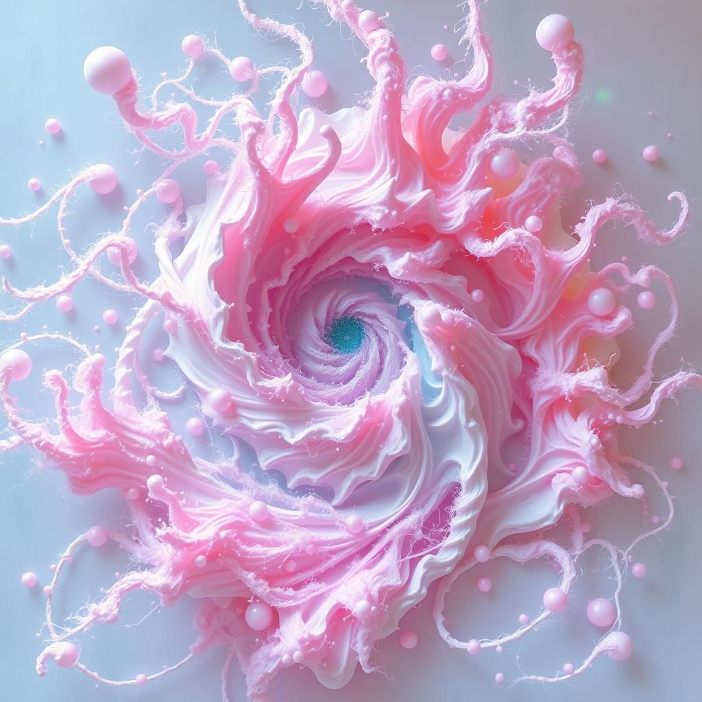 Ethereal Beauty with Pastel Colors and Fractal Patterns