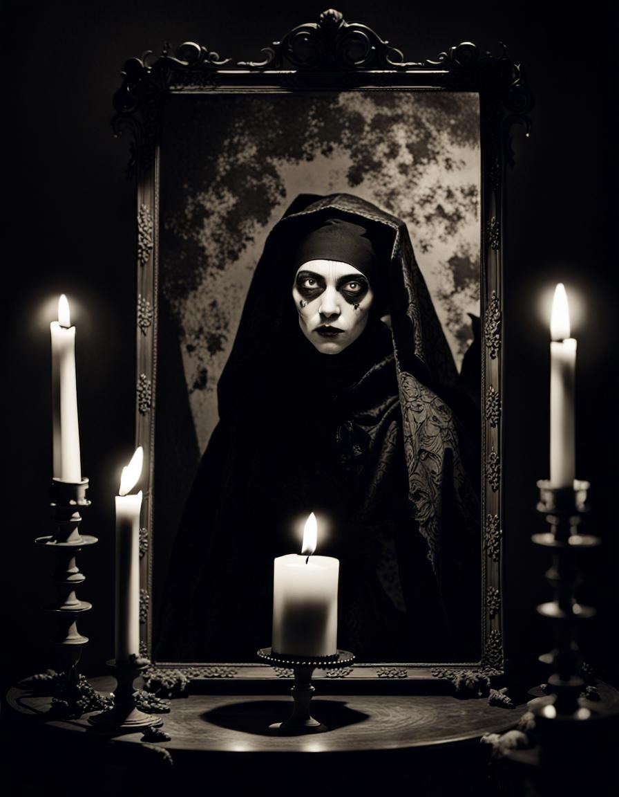 Gothic Model in Shadow, Goya Style