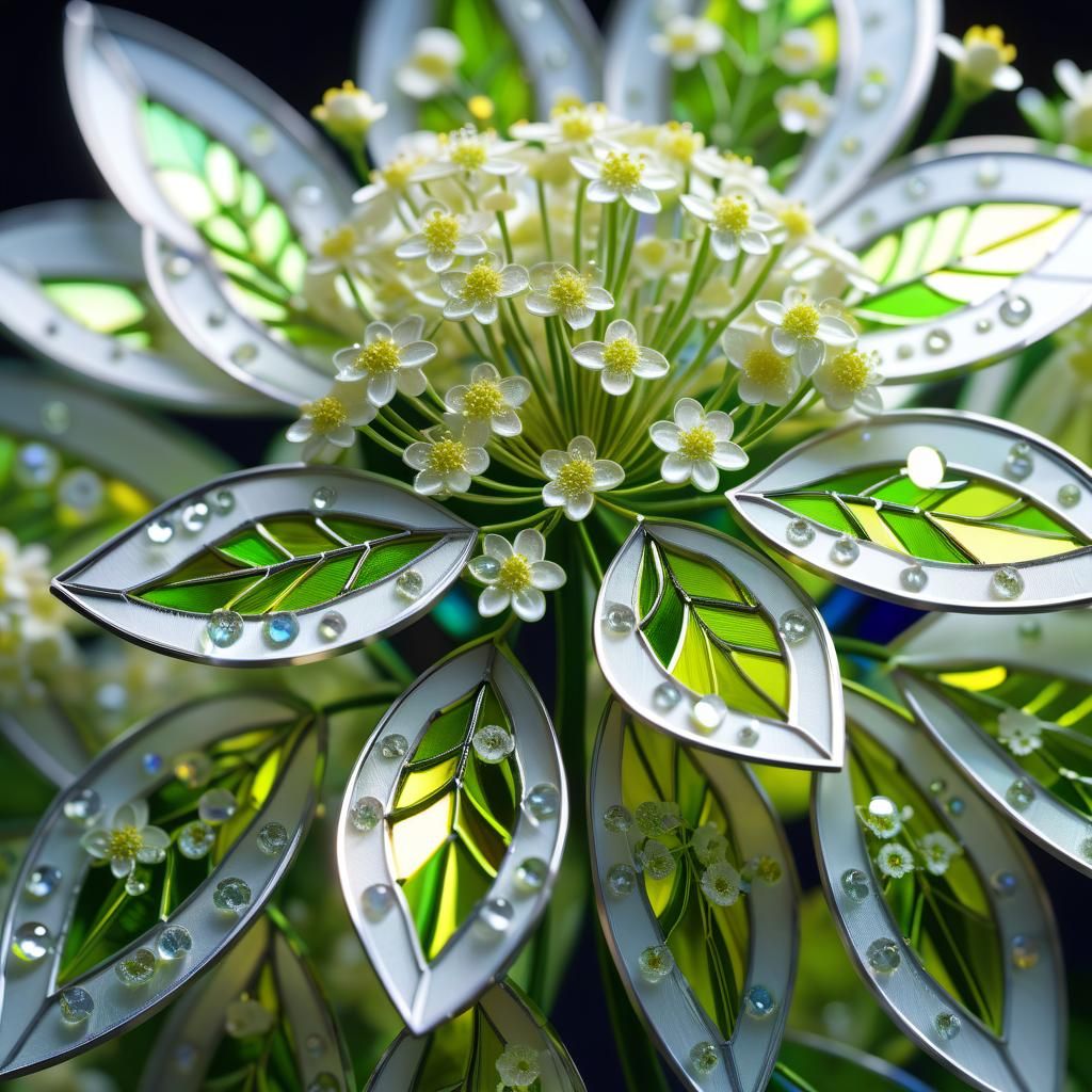 Stained glass elderflower...