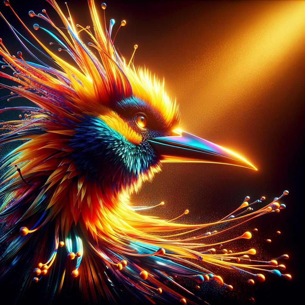 Vibrant Bird of Paradise in Golden Sunlight