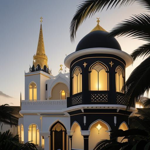 Hyperrealistic Arches in Black and White with Soft, Curvy Mo...