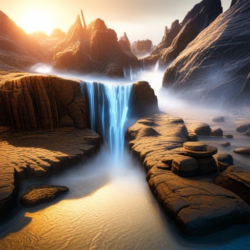 Luminous Streams of Light Energy: Fantasy Concept Art