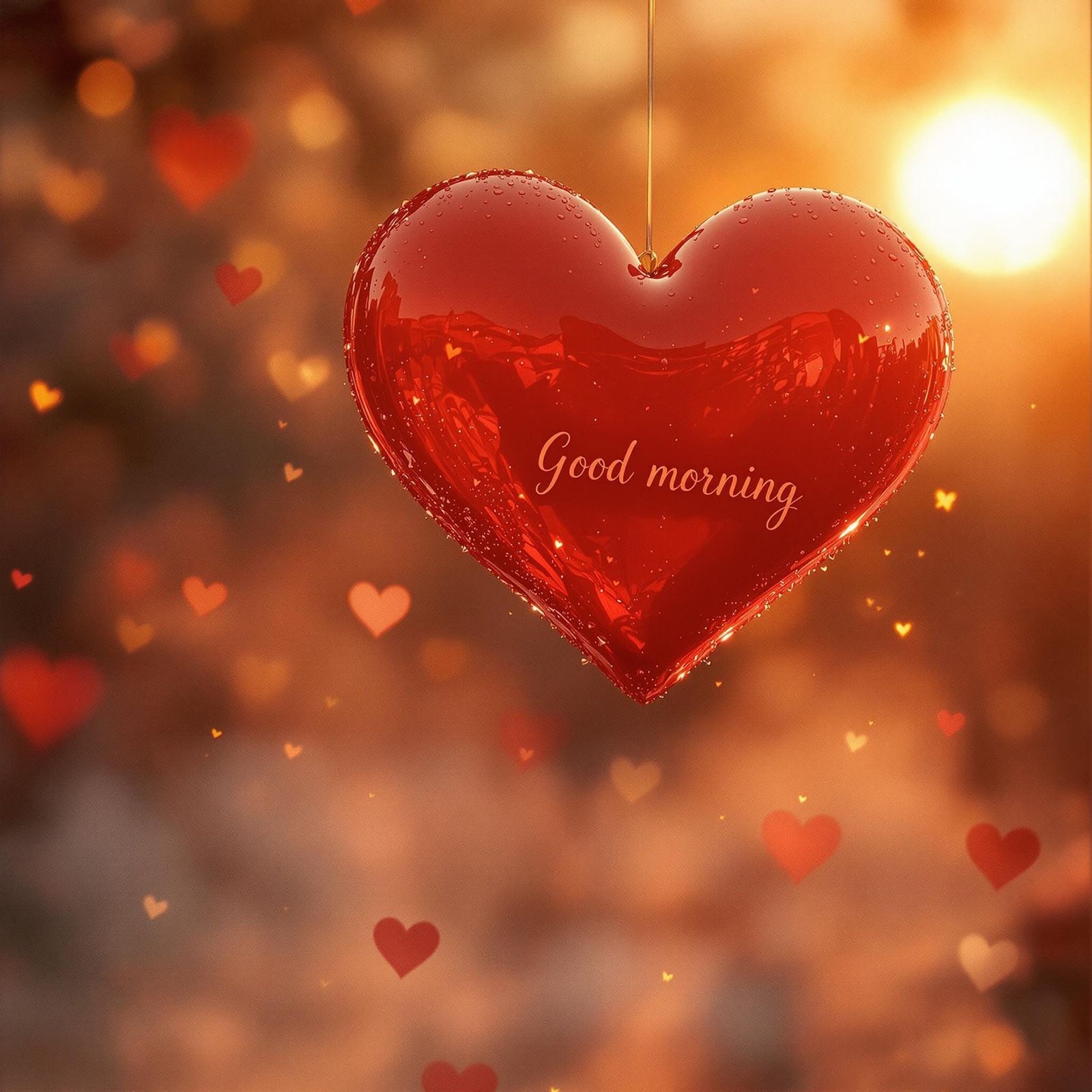 Crimson Heart at Dawn: A Cinematic Good Morning