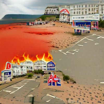 Infernal British Seaside Townscape