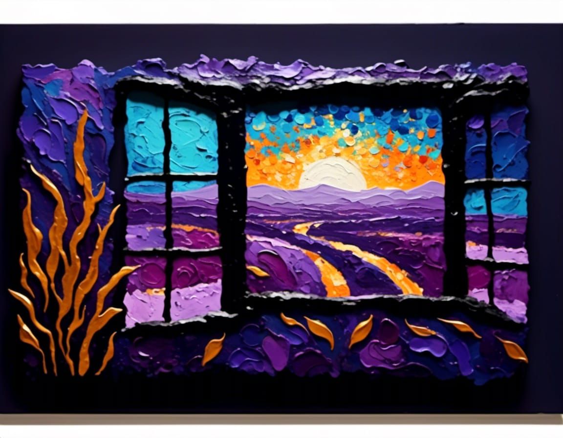 Jerusalem Morning: Neo-Impressionist Expressionist Oil Paint...