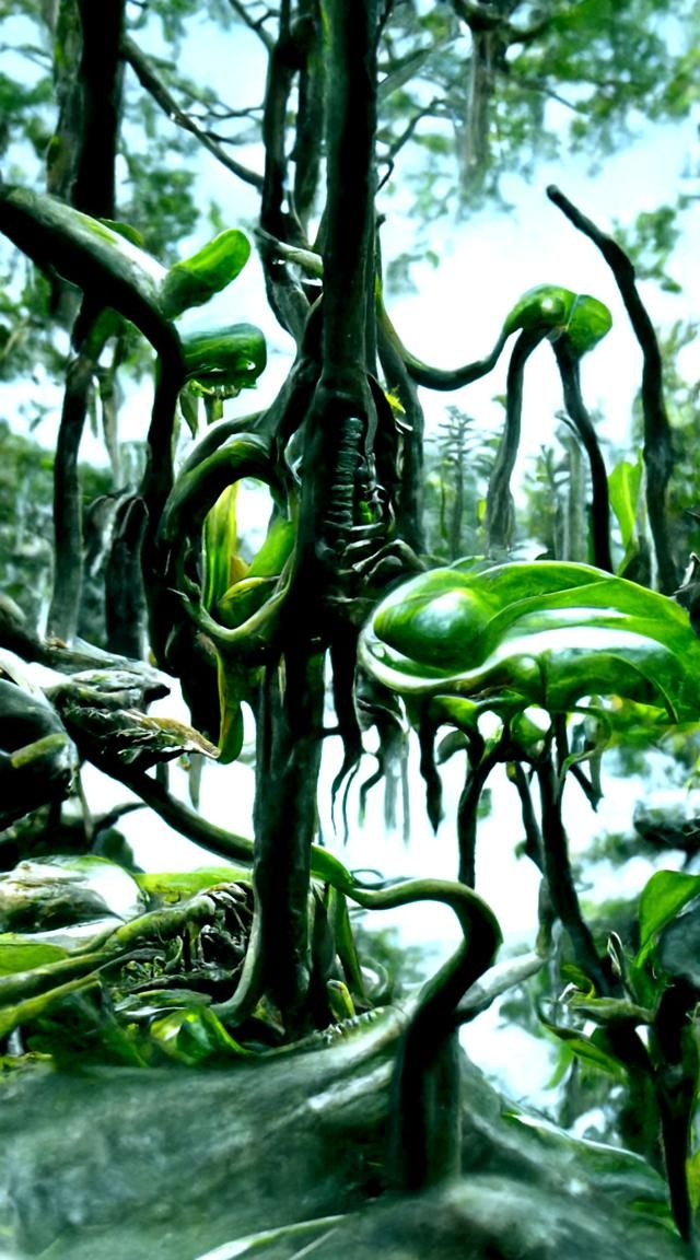 Eldritch Alien Forest in Photorealistic Style
