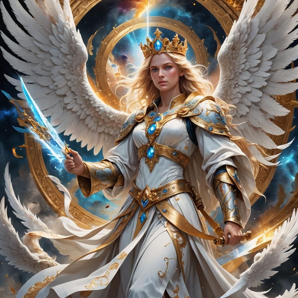 Female blonde celestial angel