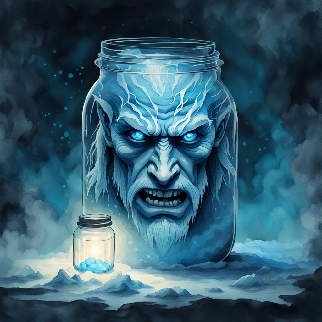White Walkers in a Jar: Dark Fantasy Illustration