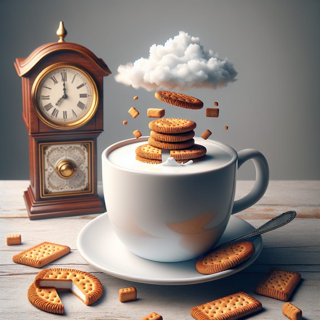 Surreal Biscuit Island Teacup in 3D