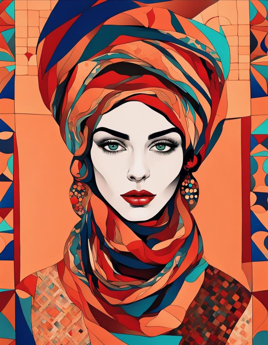 Cultural Fusion: Moroccan, Polish, and Danish Abstract Art