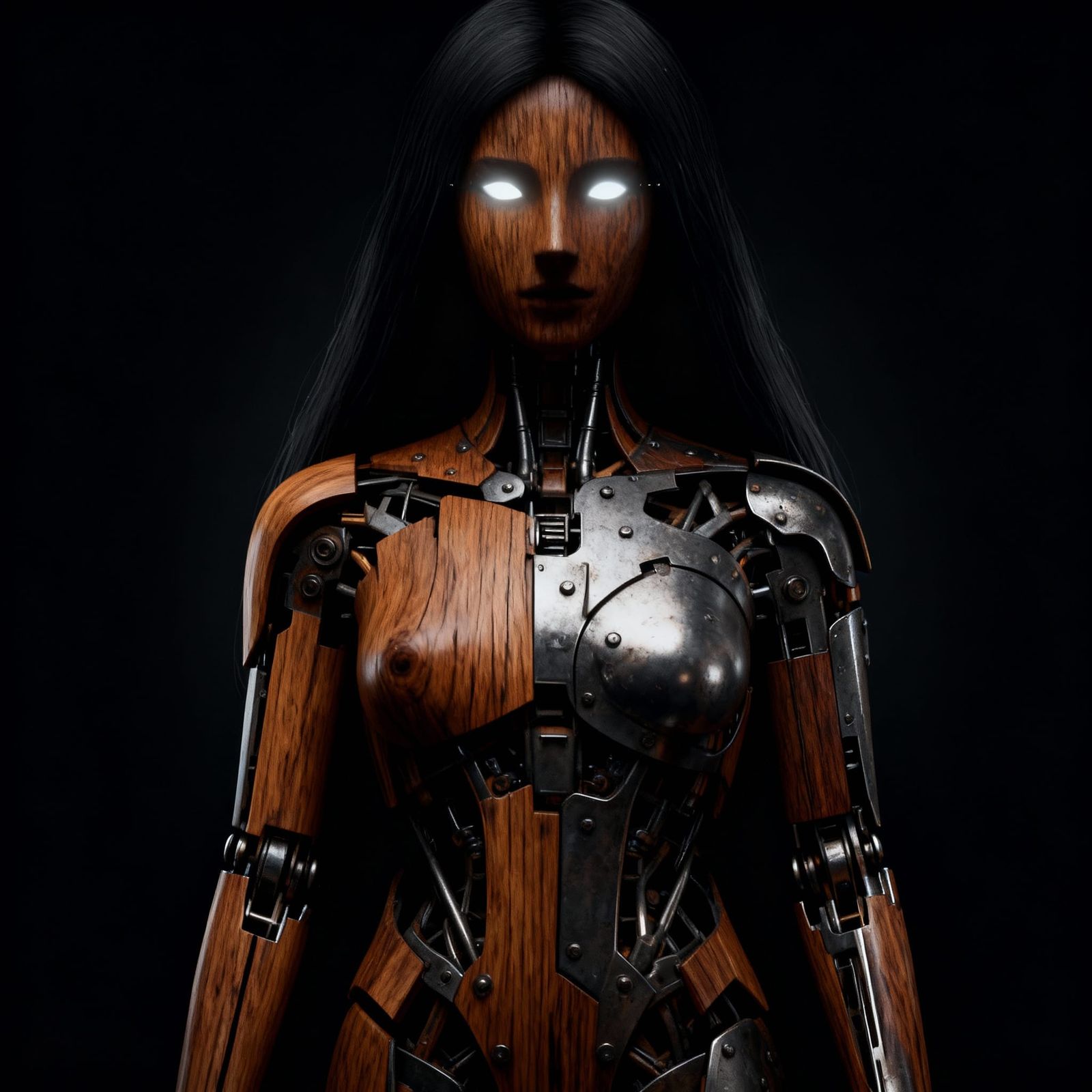 Wood and Metal Statue Transformation