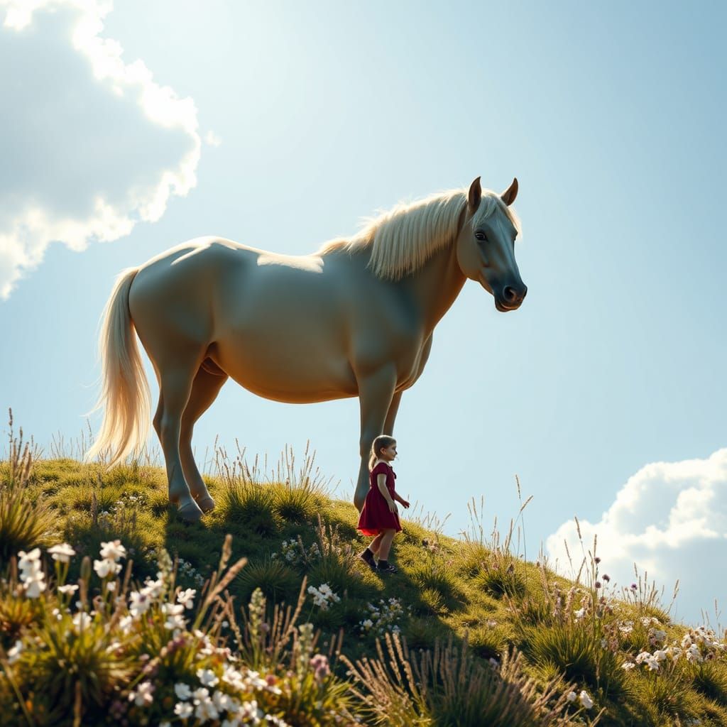 Abstract Figure Contemplating Art as Light
