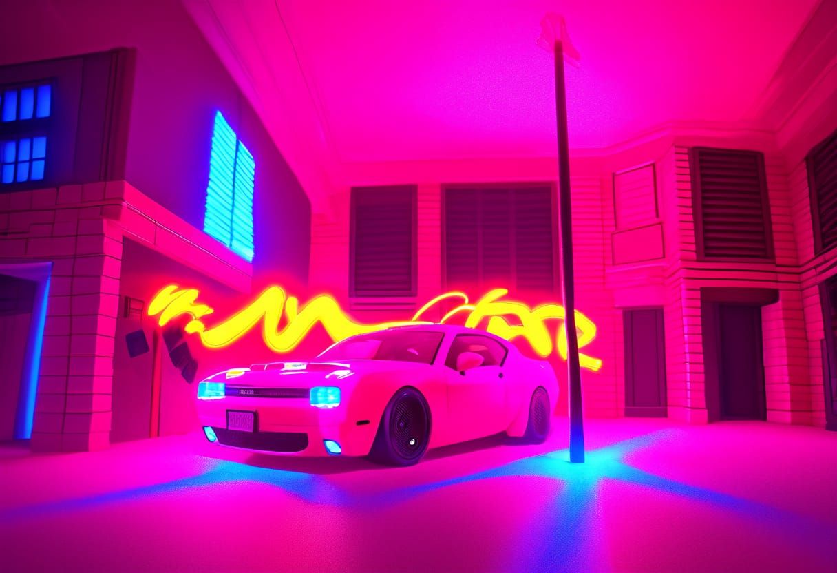 Vibrant Casino Scene in Cartoonish Concept Art Style