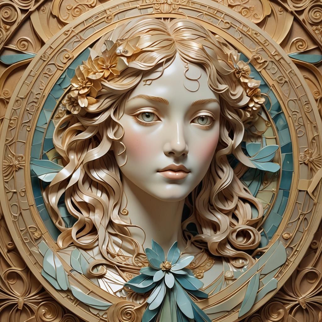 Euryale Reflected in Art Nouveau Mirror