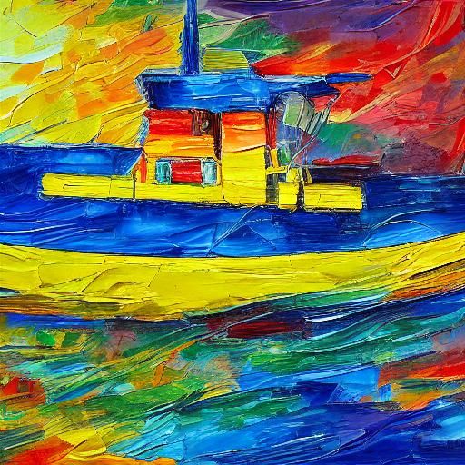 USS Enterprise as Expressionist Oil Painting