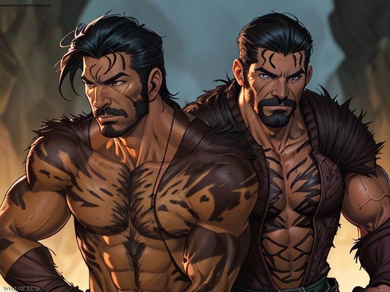 Kraven the Hunter and Hyena Companion: Comic Book Art