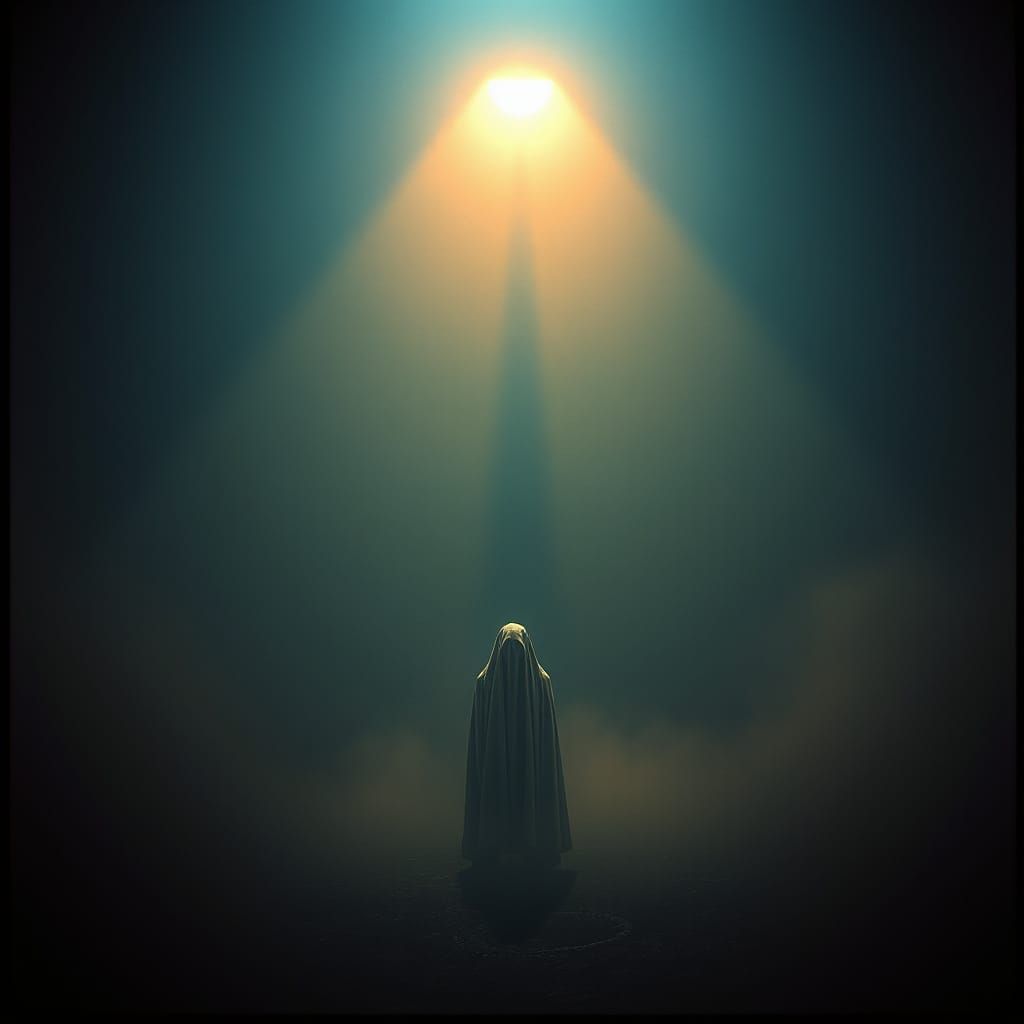 Surreal Ghostrain Illuminated by Ethereal Glow