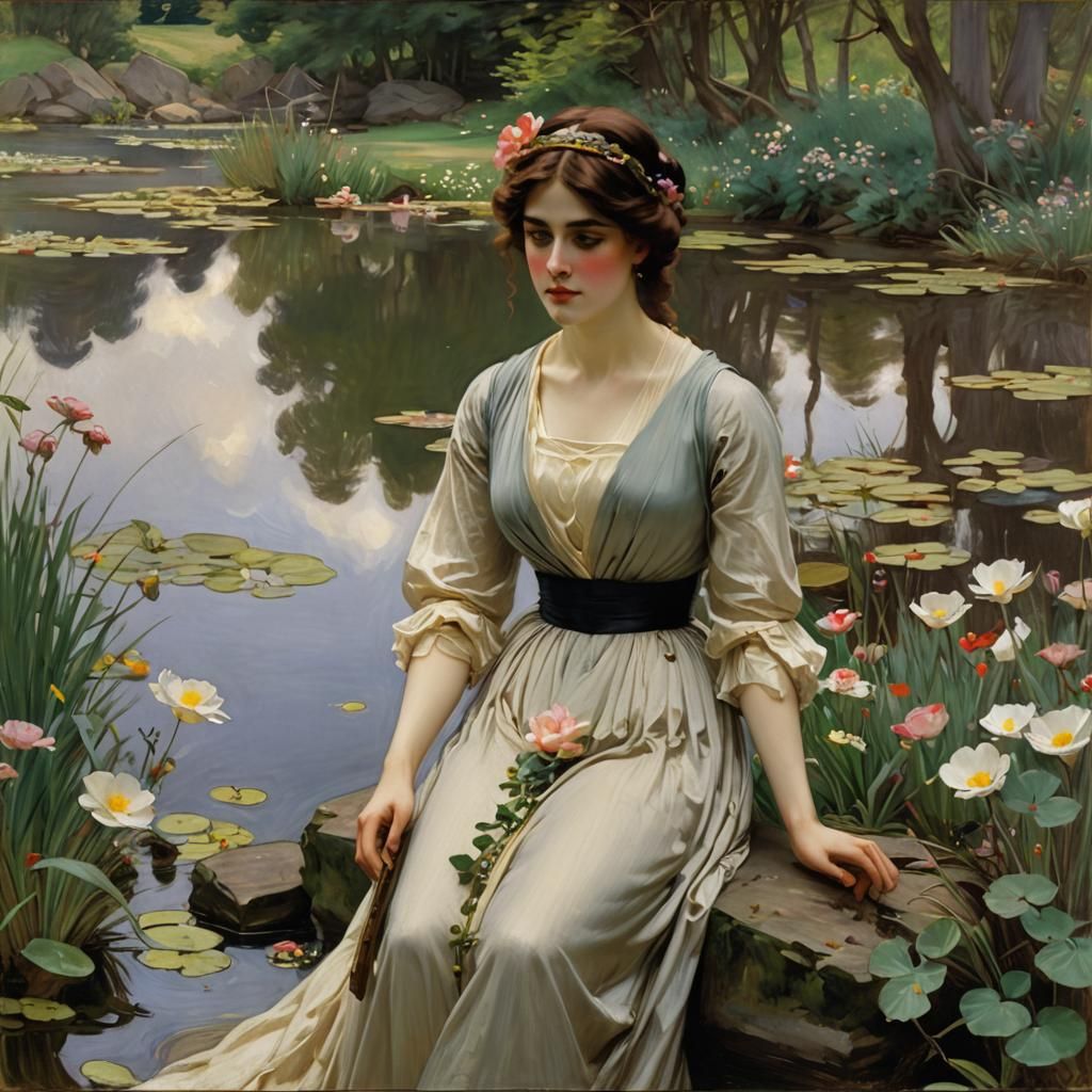 Classical Realism Portrait in Waterhouse Sargent Style