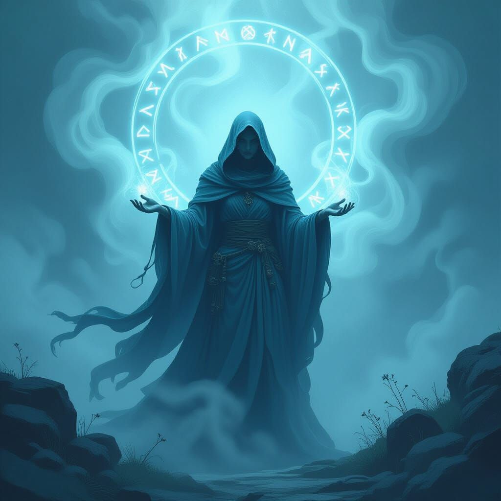 Mystical Oracle in Dreamlike Fantasy Art Style