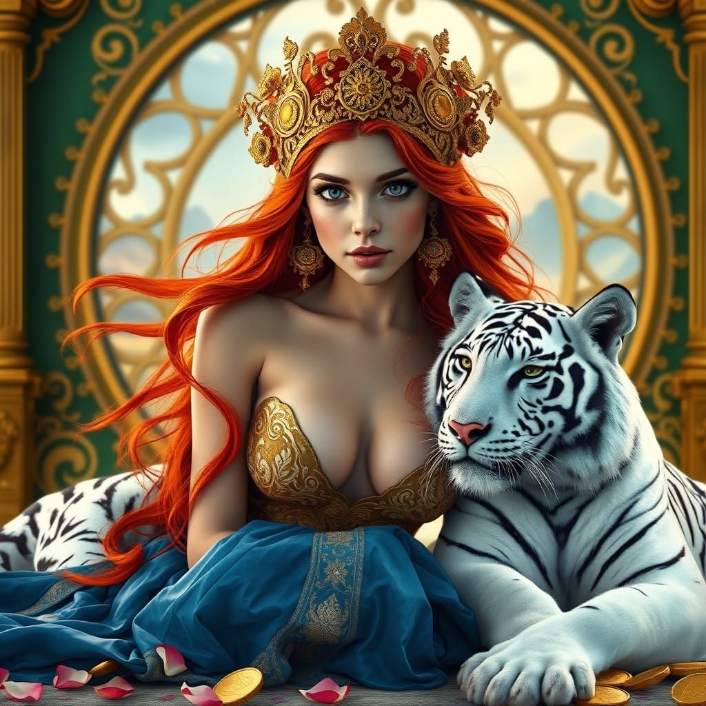 Serene Fantasy Portrait in Hyper-Realistic Style