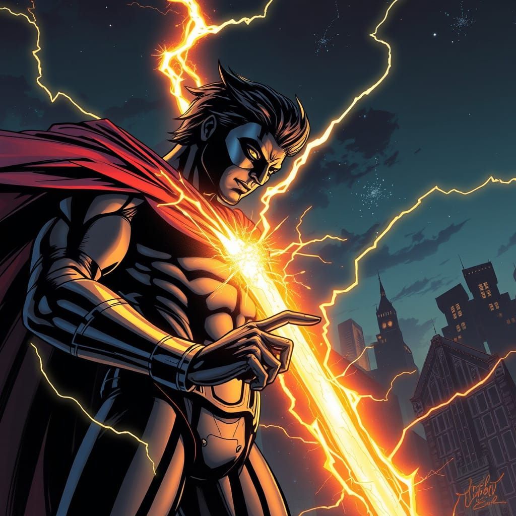 Comic Book Superhero Captured in Smooth Lighting