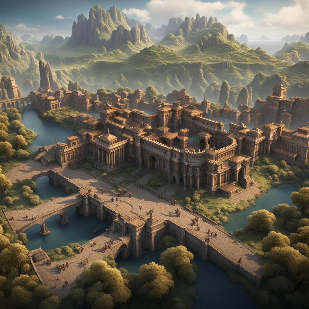 Fantastical Roman Empire Concept Art