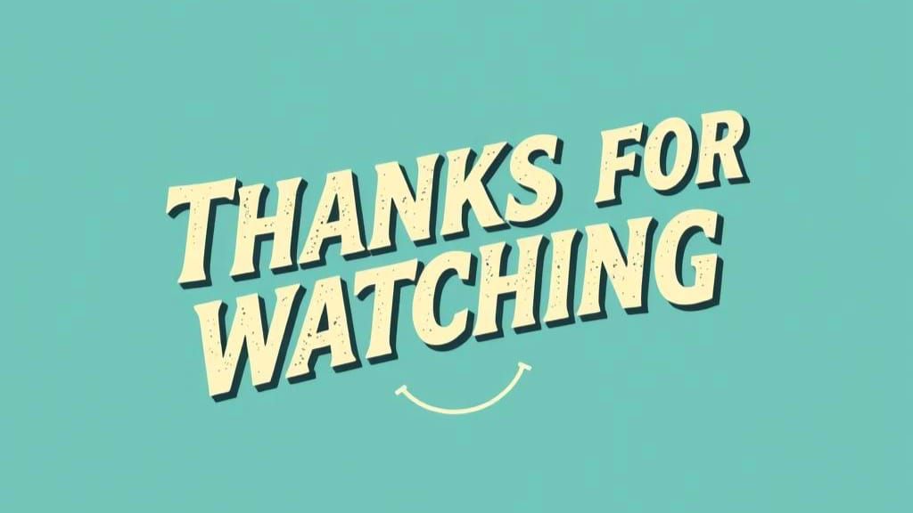 Retro Thanks for Watching Halftone Image