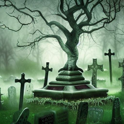 Zombie Emerges in Graveyard Under New Moon