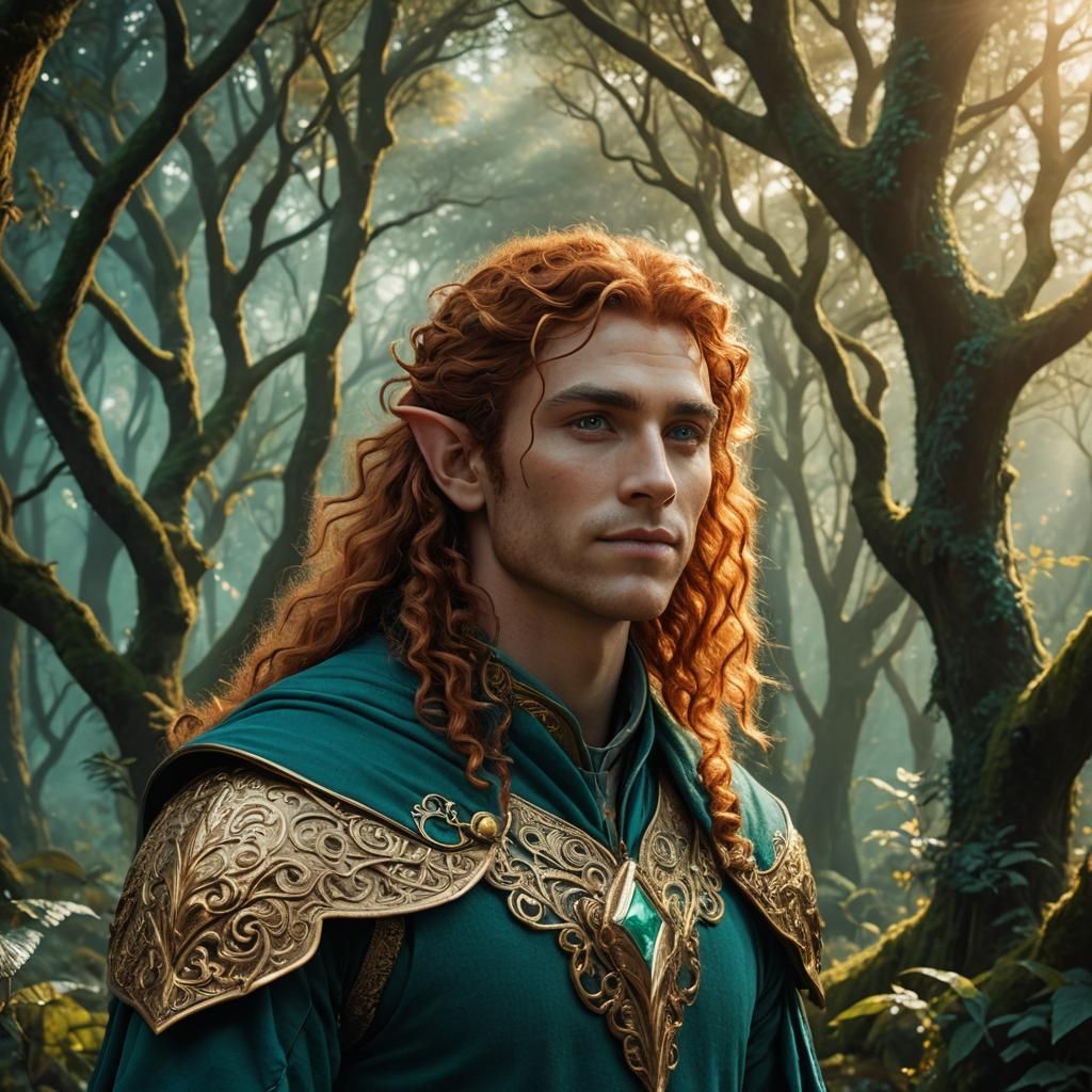 Elf Cleric Portrait in High Fantasy Style