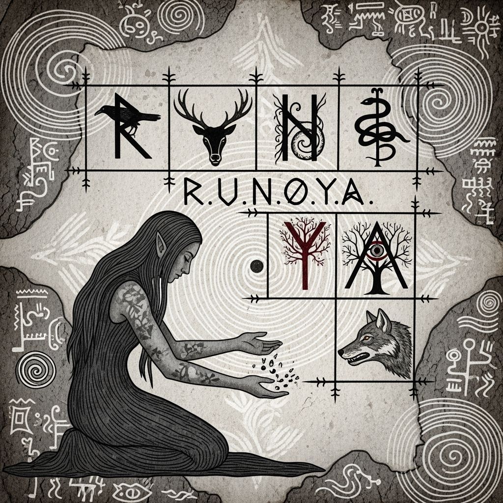 Dökkálfar Elf Offering Pose on Paleo Canvas