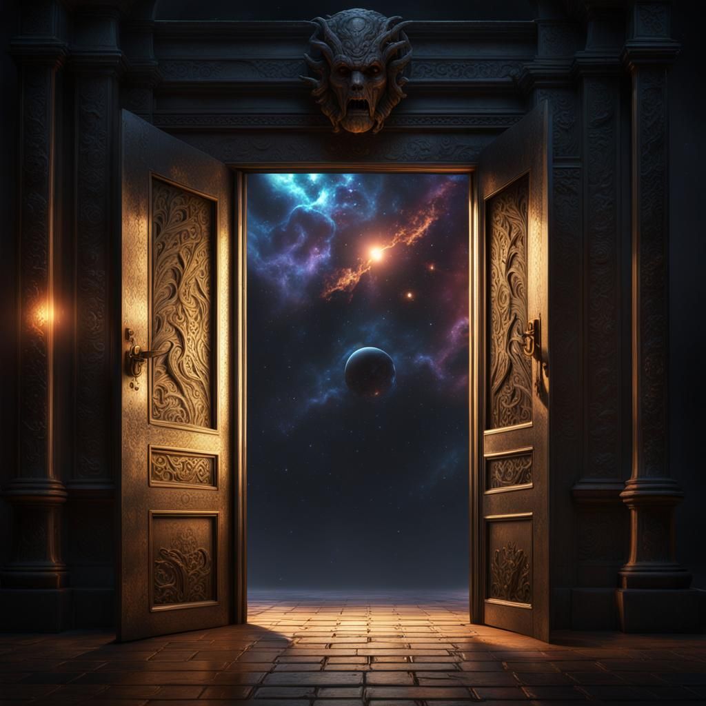 Medusa Nebula Portal: Detailed Matte Painting