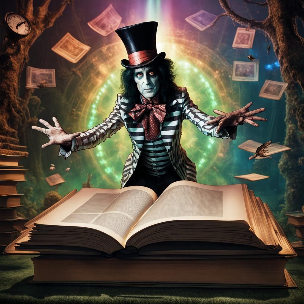 Holographic Alice Cooper in Wonderland