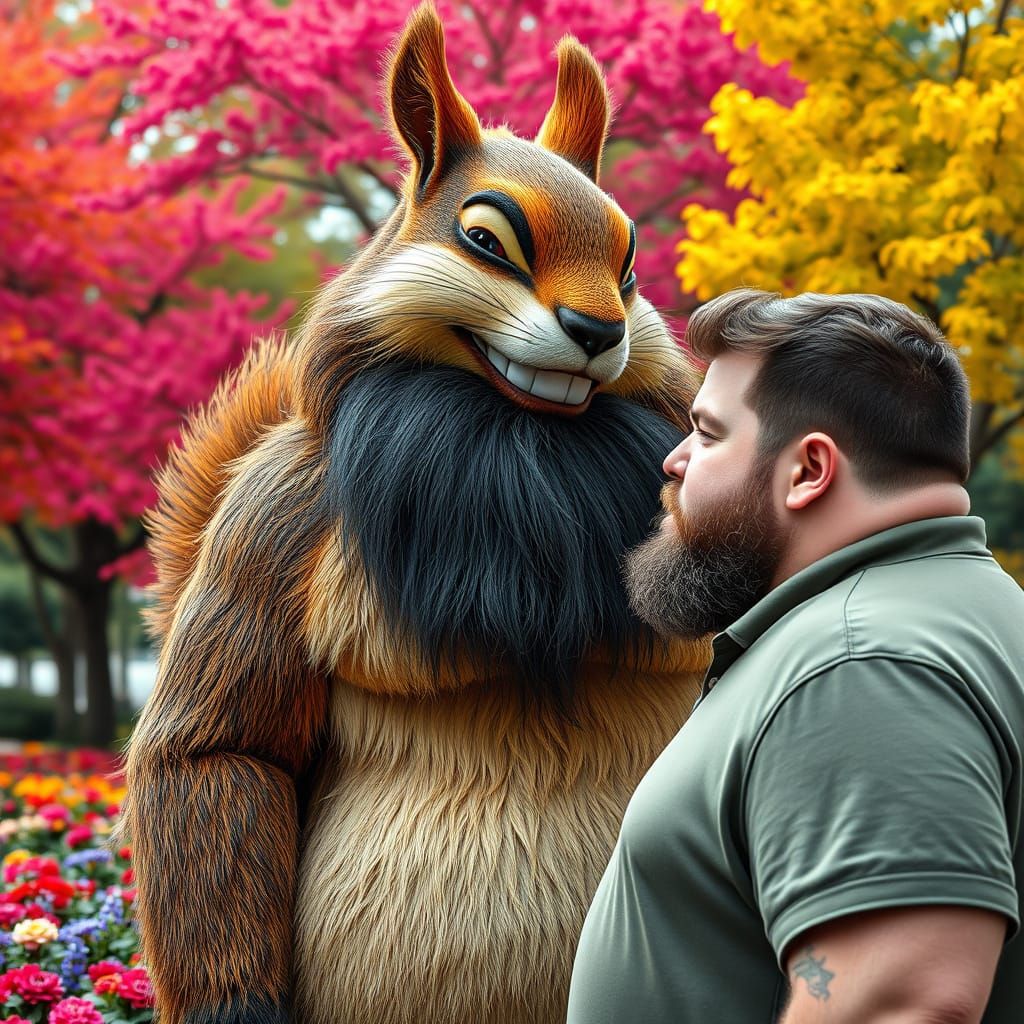 Squirrel Man Mischief in Psychedelic Park