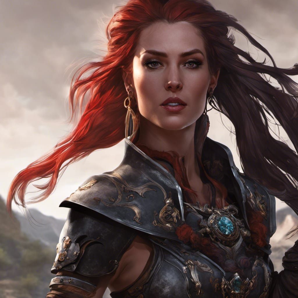 Fantasy Portrait of Halfling with Red Dreadlocks