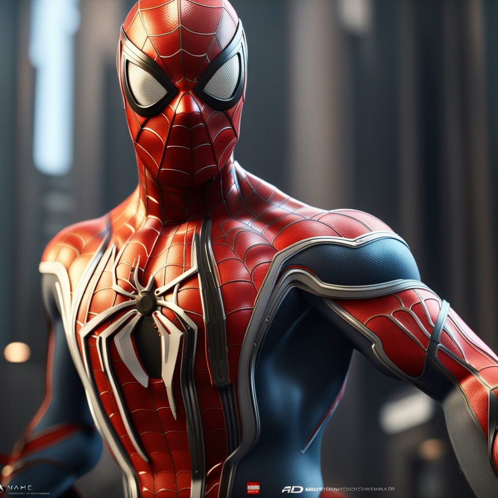 Realistic Spider-Man Anatomy in 3D Game Style
