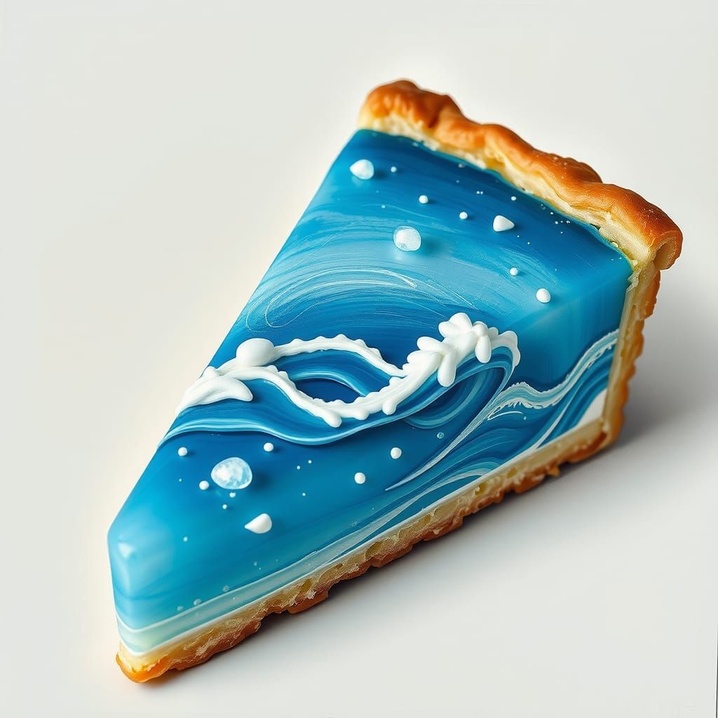 Ocean Tart: Hyperrealistic Still Life Oil Painting