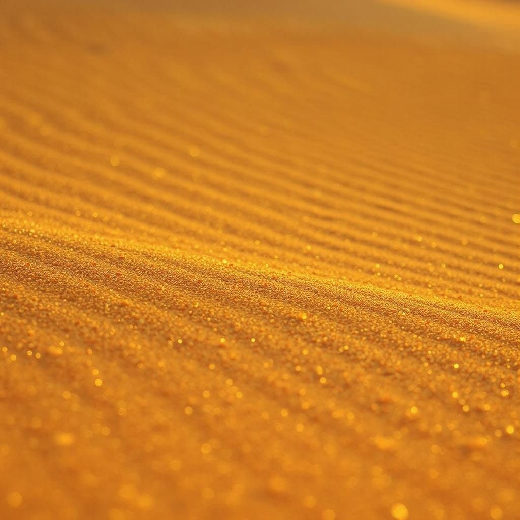 Golden Sand Dunes Inspired by Surreal Art