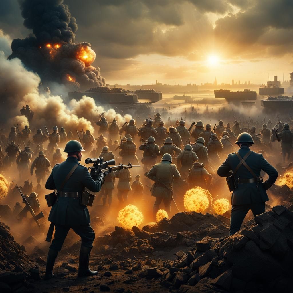 Chubby Cats in Military Suits: Epic Trench Warfare