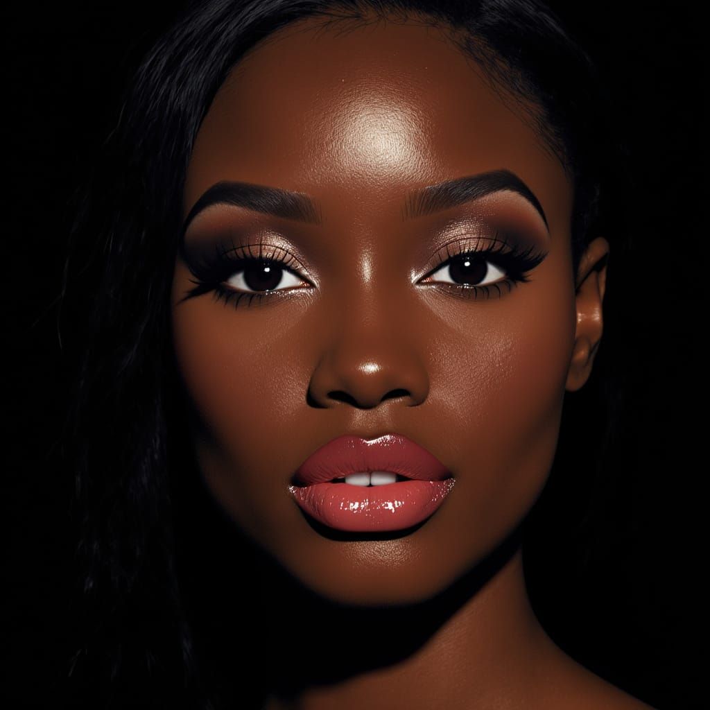 High Contrast Portrait of a Black Woman