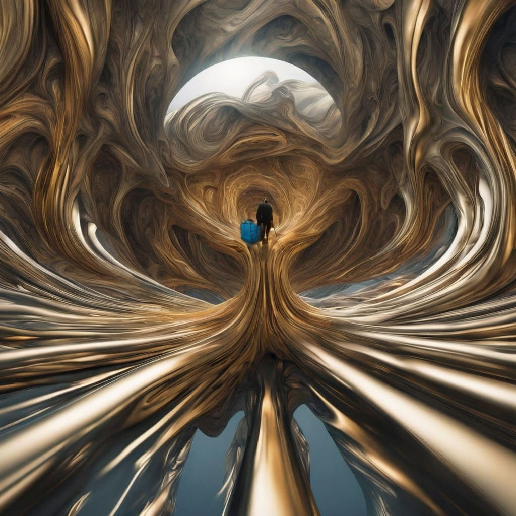 Surreal Figure Stretched Like Taffy in Dalí Style