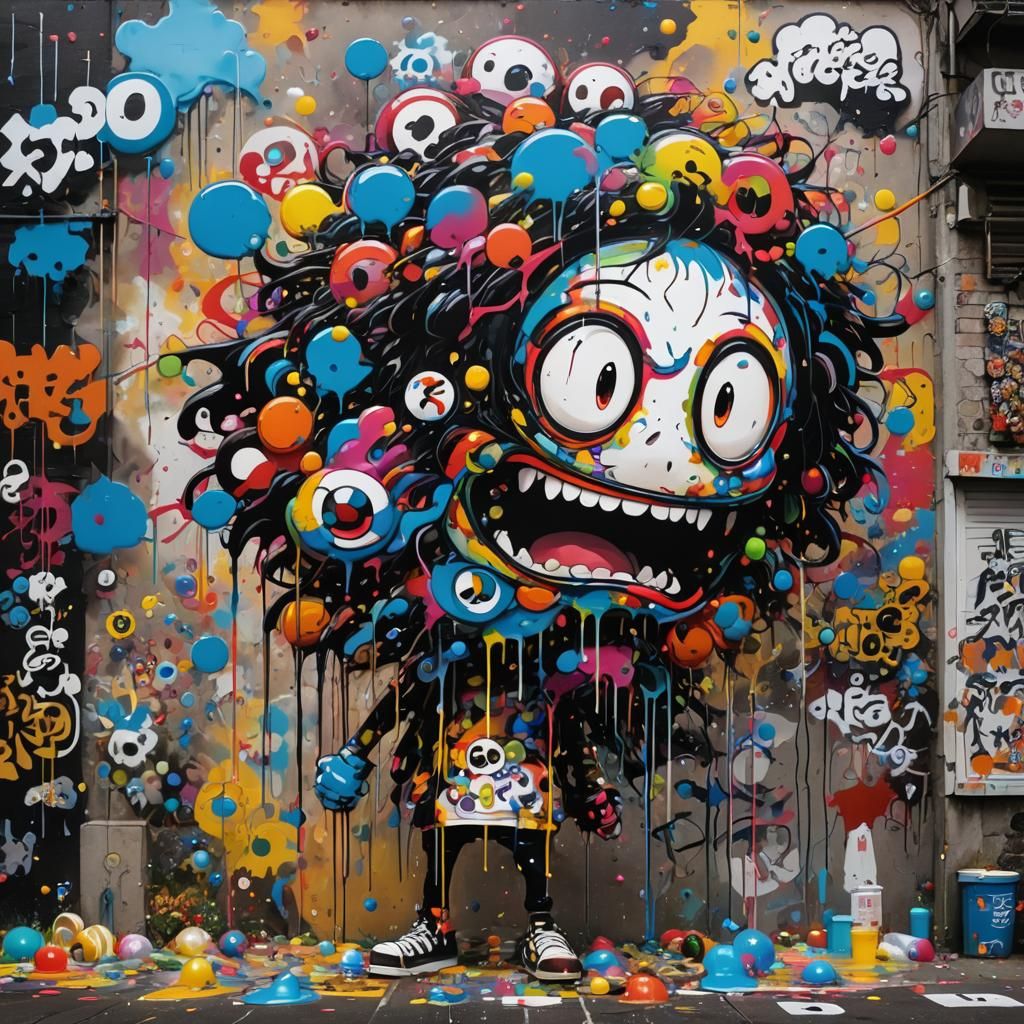 Person Enters Game World in Experimental Art