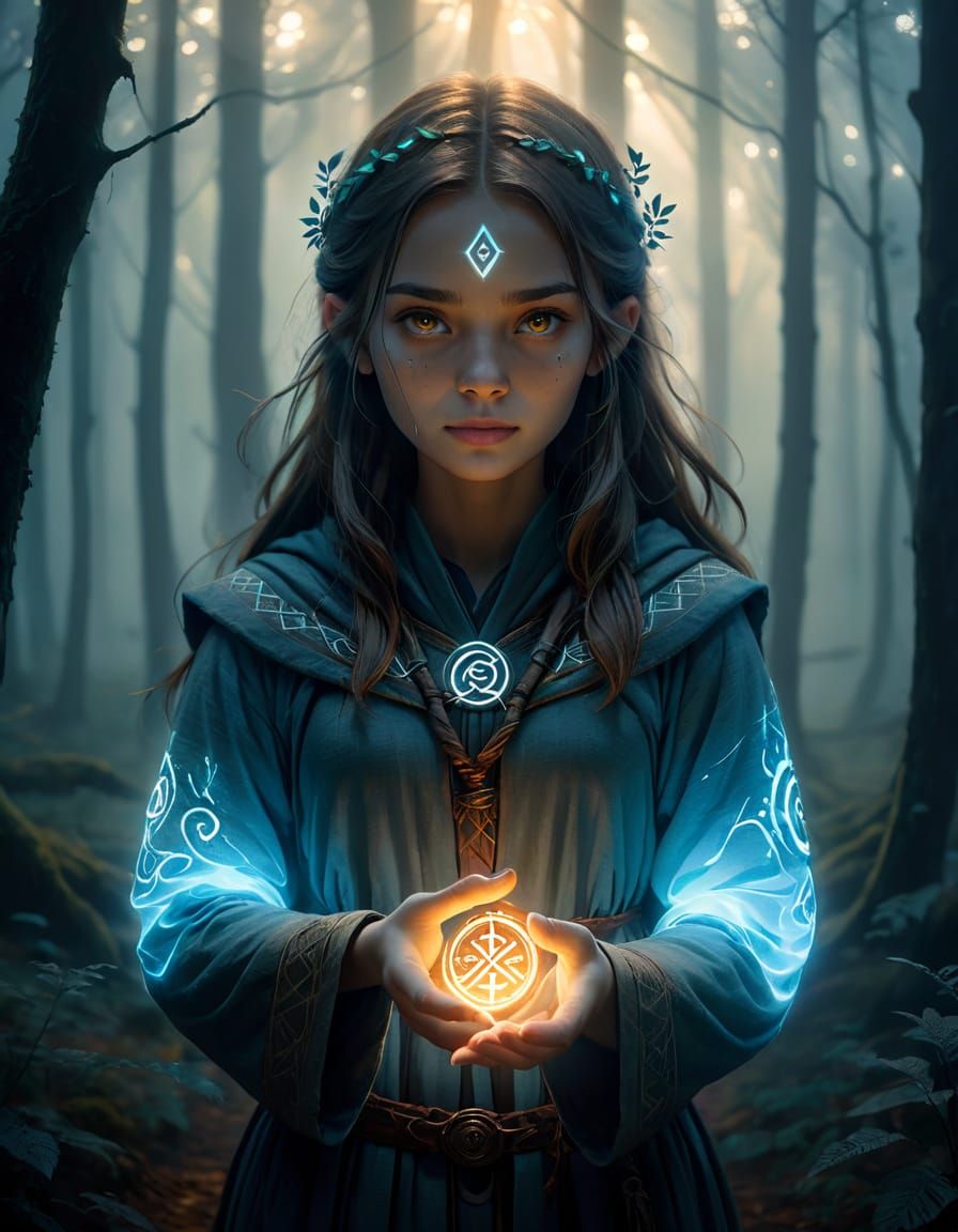 Mystical Goddess in Enchanted Forest