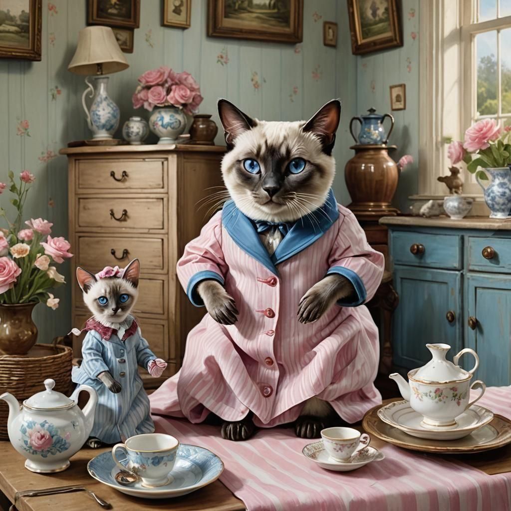 UNDERHILL 3: Granny Sealpoint said "Now, you must remember to use your serviette when you eat, dear"!